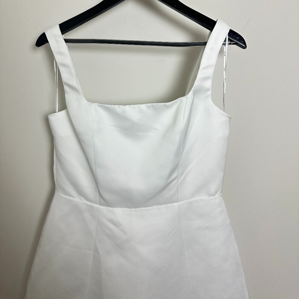 Elliatt White Mini Dress with Cape Overlay - Picture 4 of 8